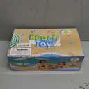 Beach Toys, Sand Toys for Kids Boys and Girls with 2 Construction Vehicle, 2 Collapsible Bucket, Sand Castle Building Kit, Sand Molds, Mesh Bag, Outdoor Toys for Kids Ages 4-8