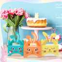 Skyygemm 50 Pcs Easter Treat Boxes Bunny Favor Boxes with Handle Rabbit Shape Basket Candy Cookies Case for Home Easter Party Favor Decorations Supplies