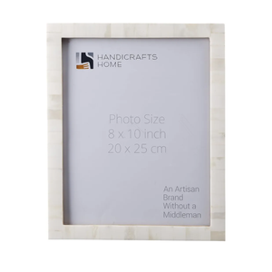 Handicrafts Home White 5x7 Picture Frame for Modern Minimalist Home Decor, Wedding Gift, Farmhouse Wall Decor, Boho Shelf Styling, Vintage Bone inlay Frames for Aesthetic & Living Room Picture Frame