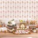 Peryiter 8 Pcs Bear Birthday Party Decorations, Baby Shower Animal Banner and Bow for Gender Reveal Birthday Bear Theme Boys Girls Decorations