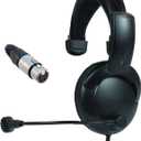 Clearcom Single Muff Intercom Headset w. Female XLR Four Pin Connector Headphone