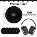 400 Pieces Disposable Headphone Covers Non-Woven Hygiene-Covers Black Sanitary Headset Covers Sweatproof Stretch Earphone Earcup Protector for Gyms, Salons & Electronics Stores(L-11 cm,Black)