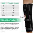 NEENCA Knee Immobilizer, 3-Panel Knee Brace with Internal Sponge Padding, Medical Full Leg Brace/ Stabilizer—Straight Support Splint for Knee Fractures, Meniscus Tear, Arthritis, Injury & Surgery Recovery