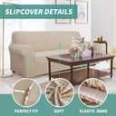 YEMYHOM Couch Cover Latest Jacquard Design High Stretch Sofa Chair Covers for Living Room, Pet Dog Cat Proof Armchair Slipcover Non Slip Magic Elastic Furniture Protector, Small (Chair, Khaki)