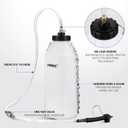 1L Brake Bleeder Bottle One Way Check Valve, Brake Fluid Bleeder Kit | 24 inch Tube and Rubber Connector, Collect Waste Brake Fluid