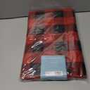 Newbridge Holiday Buffalo Plaid Vinyl Christmas Tablecloth with Flannel Backing, Red & Black Rustic Cottage Check, Wipe Clean, 60 x 120 Inch Rectangle