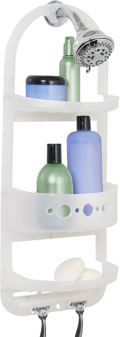 Zenna Home 5890KK Over-The-Showerhead Caddy, Large, Frosted
