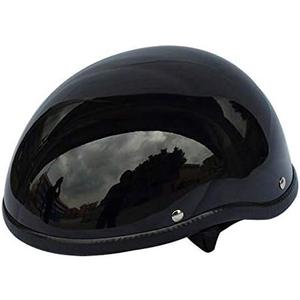 World War II Motorcycle Helmet Vintage for Harley Half Helmet Retro Chopper German Cruiser Matte Helmets Black, XL 