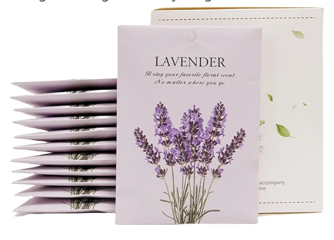Lavender Scented Sachet Bags - 12 Pack Home & Car Freshener, Odor Eliminator for Closets, Rooms, Drawers, Wardrobes, Toilets, Long - Lasting 360 - Day Fragrance