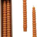 Creative Co-Op Unscented Pumpkin Shaped Taper Candles in Box, Orange, Set of 2