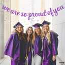 Purple Graduation Decorations 2026, We are So Proud of You Banner - Glitter 10 Feet, No DIY | Congratulations Banner Purple, Graduation Decorations Class of 2026, KatchOn
