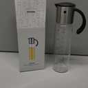 Vucchini Large Olive Oil Dispenser Bottle 17 oz - Auto Flip Condiment Container - Leakproof Vinegar Dispenser Glass Cruet Stainless Steel