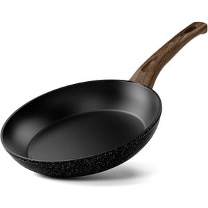 Non Stick Frying Pan, Frying Pan Nonstick Egg Pan Non Toxic, Small Skillet Pans Omelette Pan, Induction Compatible, PFOA Free Healthy Pans(8 Inch, Black)
