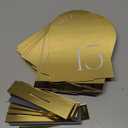 ZICOTO Beautiful Gold Wedding Table Numbers with Stands - Elegant Double Sided 5x7 inch Acrylic Signs Numbered 1-15 - The Perfect Decor for Your Wedding Reception Or Events