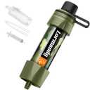 Straw Water Filter - Portable Water Purifier, Water Filtration System, Reusable Water Straw Purification - Outdoor Emergency and Survival Gear for Hiking, Camping Accessories and Travel