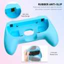 FANPL Grips for Nintendo Switch 2 Joy Con Controller, Ergonomic Design for Switch 2 Joycons Hand Grip with 4 Thumb Grip Caps (2 pack) (Blue-Orange)