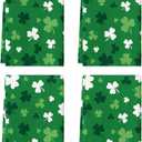 Artoid Mode Green Clover Shamrock St. Patrick's Day Kitchen Towels Dish Towels, 18x26 Inch Farmhouse Holiday Spring Decoration Hand Towels Set of 4