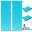 FuWeave 1 Pcs Waterproof Chaise Lounge Cushion Cover Outdoor (Not Includes Cushion) 72 x 21 x 3 Inch Chair Replacement Cover Chaise Slipcover with Zipper Ties for Patio Pool (Lake Blue)