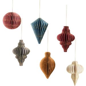 2 x AOBKIAT Christmas Tree Ornaments,Red Xmas Party Decorations-6PCS 3D Mini Glitter Edges Paper Honeycomb Ornaments,for Xmas,New Years,Birthday,Home Decor 2 x AOBKIAT Christmas Tree Ornaments,Red Xmas Party Decorations-6PCS 3D Mini Glitter Edges Paper Honeycomb Ornaments,for Xmas,New Years,Birthday,Home Decor