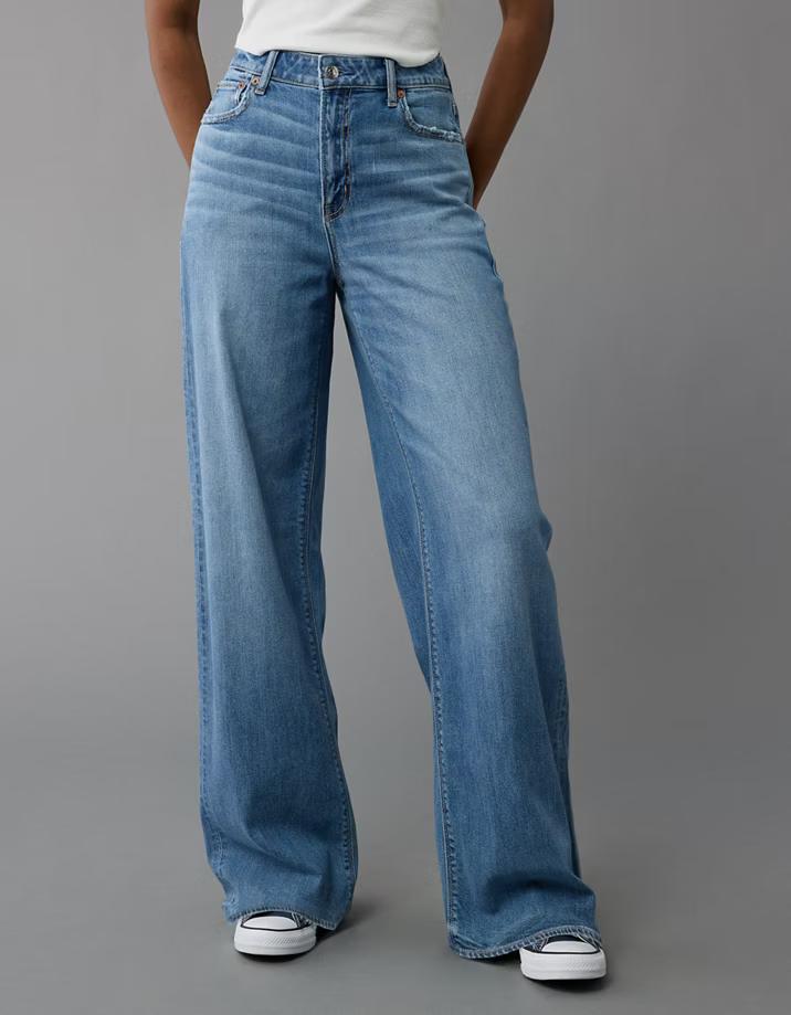 Stretch Super High-Waisted Baggy Wide-Leg Jean
 M