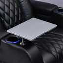 Weilianda Home Theater Seating Series Swivel Tray Table for Wei lianda Home Theater Seat Sliver (Grey)
