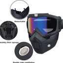 Paintball Mask Anti Fog,Tactical Full Face Mask Ski Mask Goggles Detachable Adjustable,Motorcycle Riding Face Protection