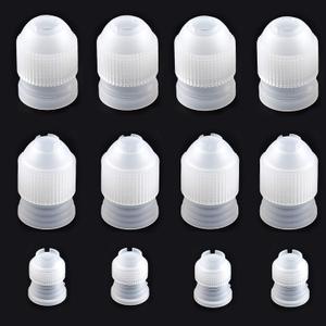 MYUBWTF12 Pieces White Pastry Bag Coupler, Three different sizes Plastic Standard Couplers/Cake Decorating Coupler/Pipe Tip Coupler for piping bags, Icing Nozzles