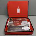 Zober Christmas Ornament Storage Box - Stores 64 Ornaments - Non-Woven, Tear- Proof Christmas Ornament Storage Containers - 3 Inch Cube Compartments - Red