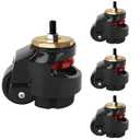 Retractable Heavy Duty Leveling Casters 4Pcs- 4400 lbs Per Set - Premium Quality - Heavy Duty Machine Retractable Casters - 1100 lbs Capacity Each Caster(2.5 INCH)