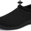 WHITIN Water Shoes for Women Aqua Barefoot Swim Sneakers Beach Minimalist Size 8 Zero Drop Outdoor Surf Boating Kayak Sand Walking Socks All Black 39