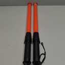 2Pack 21Inch Signal Traffic Safety Led Light Traffic Wands for Parking Guides, Orange & Black
