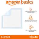 Amazon Basics Scented Dog and Puppy Potty Training Pee Pads, 5-Layer Leak-Proof Super Absorbent with Quick-Dry Surface, Regular Size 22 x 22 Inch, Blue, 150 Count