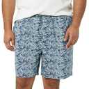 Amazon Essentials Men's Cotton Poplin Pajama Short with Cotton T-Shirt Set (White, S)