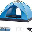 Portable Camping Tent 2 Person Lightweight Tent for Outdoor, Hiking, Mountaineering and Travel (Blue)