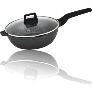 vivicreate 11 inch Non Stick Frying Pan with Lid Deep Skillet Ceramic Omelette Egg Cooking Pan Nonstick Teflon Pan Sartn Antiadherente con Tapa Sartn Hondo Antiadherente