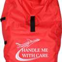 Car Seat Travel Bag for Airplane, Carseat Cover for Air Travel for Infant Carriers Booster Convertible, Red