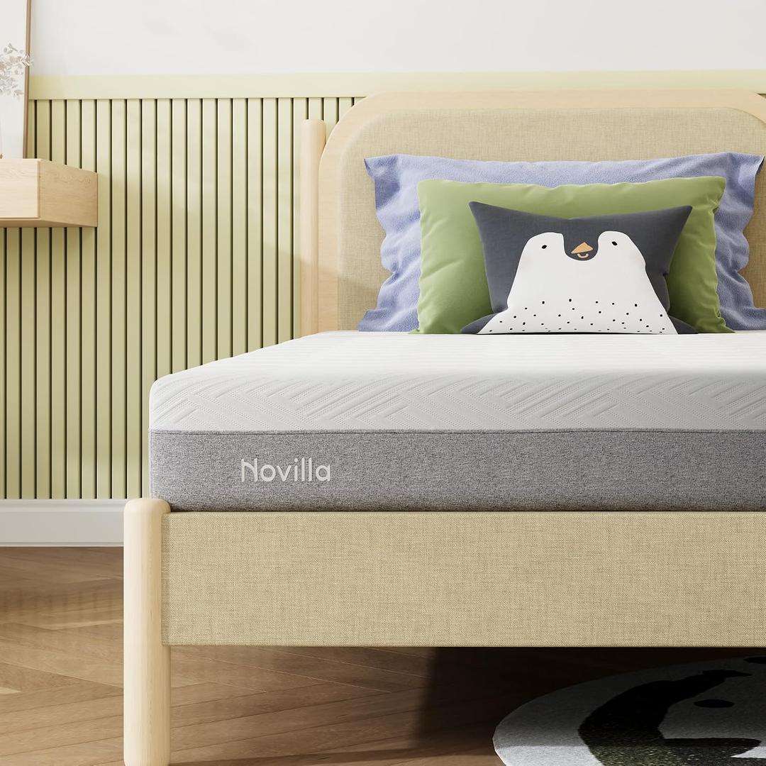 Novilla Twin Mattress, 6-Inch Gel Memory Foam Mattress for Cool Night Sleep & Pressure Relief, Medium Firm Twin Size in a Box, Bliss