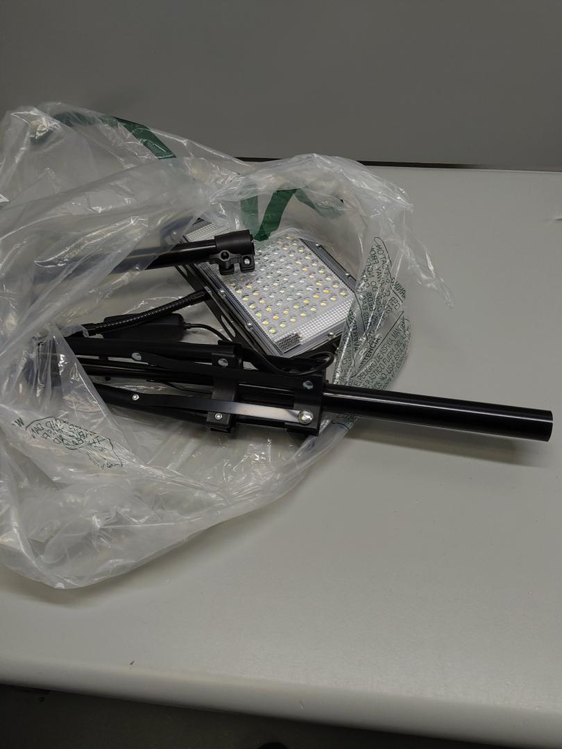 LBW Grow Light with Stand, Full Spectrum LED Floor Plant Light for Indoor Plants, Grow Lamp with On/Off Switch, Adjustable Tripod Stand 15-48 inches, One Head