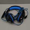 BENGOO G9000 Stereo Gaming Headset for PS4 PC Xbox One PS5 Controller, Noise Cancelling Over Ear Headphones with Mic, LED Light, 7.1 Surround Sound, Soft Memory Earmuffs for Nintendo Xbox Series X|S (Blue)