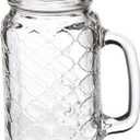 Sets of 4 Mason Jar 24oz Mugs with Glass Handles,