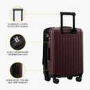 LEVEL8 Grace Carry On Luggage Airline Approved, 20 Inch Expandable Hardside Carry On Suitcase With Wheels, Abs+Pc Small Luggage with Tsa Lock, Red, 20-Inch