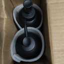 Natheeph 14OZ Ceramic Soap Dispenser Ceramic Soap Pump Dispenser Can Fill Liquid for Bathroom/Kitchen (2PC Black)