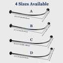 Adjustable Corner Shower Curtain Rod, Stretchable Stainless Steel L Shaped Shower Curtain Rail, Curved Bowed Shower Curtain Pole, Drill Or No Drill, For Bathroom(Size:B 70-95cm X 90-130cm,Color:Black)