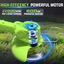 Electric Weed Wacker - Cordless Weed Electric Eater, 4IN1 Brush Cutter with 2 x 24V 4.0Ah Batteries & Charger, Battery Powered Grass Trimmer with Adjustable Shaft & Head for Yard and Lawn Care