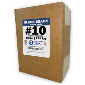 #10 Glass Beads - (10 LBS or 4.54 kg) - Blasting Abrasive Media (Fine) - 100-170 US Mesh for Blast Cabinets or Sand Blasting Guns