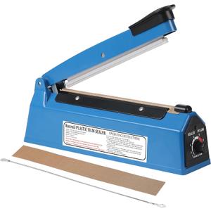 Impulse Heat Sealer Manual Bags Sealer Heat Sealing Machine 12 Inch Impulse Sealer Machine for Plastic Bags PE PP Bags with Extra Replace Element Grip
