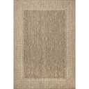 Asha Simple Border Light Brown 4 ft. x 6 ft. Indoor/Outdoor Patio Area Rug