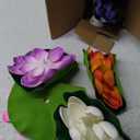 Liliful 24 Pcs Diwali Lotus Decoration Pool Floating Lights, Artificial Flowers Lotus with LED,Lily Pads Water Lantern for Indian Puja Home Decoration(3.94 Inch, 5.91 Inch,Colorful)