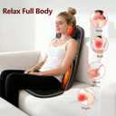 Neck and Back Massager with Heat - Shiatsu Full Back Walking Massager with Deep Kneading & Seat Cushion Vibration for Chair and Home, Pain Relief, Dual-Neck Detachable and Height Adjustment