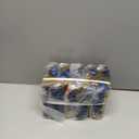 Yeaqee 50 Pcs Mini Metallic Foil Gift Bags with Handles 4x4.75x2.25'' Christmas Tiny Thank You Favor Bag with Tag for Winter Hanukkah Holiday Welcome Wedding Baby Shower Birthday(Navy Blue, Gold)